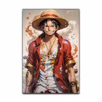 تابلو شاسی گوفی مدل انیمه وان پیس لوفی طرح Luffy کد EPIC14 | دنیای قاب