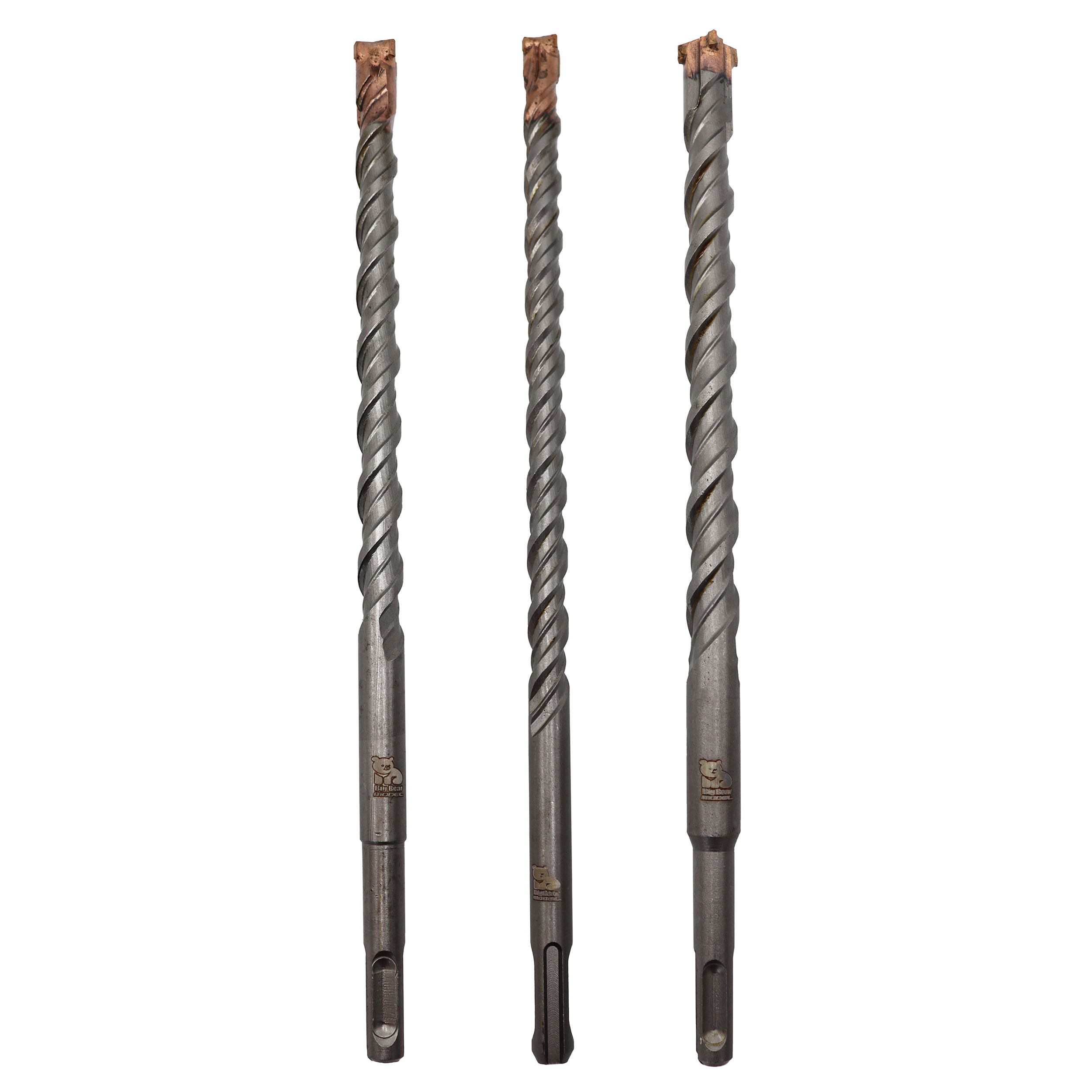 مته 4 شیار مدل بیگ بر کد YP-ALA-12-14-16-260MM سایز 12/16 میلیمتر مجموعه 3 عددی