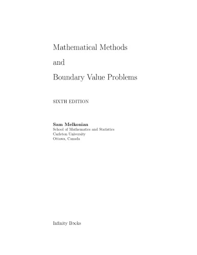 خرید و دانلود نسخه کامل کتاب Mathematical Methods and Boundary Value Problems