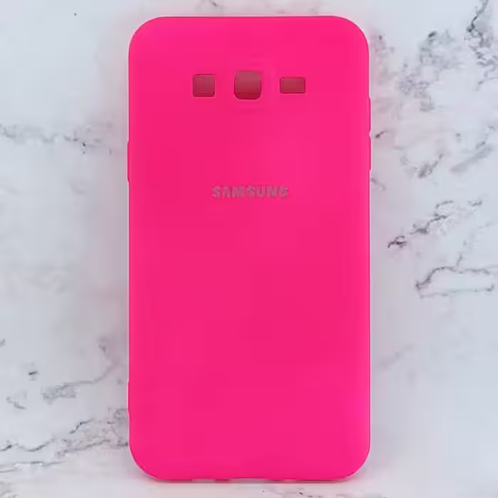 کاور سیلیکونی رنگی مدل TPN مناسب برای گوشی موبایل سامسونگ Galaxy J700 / J7 2015 - صورتی فسفری