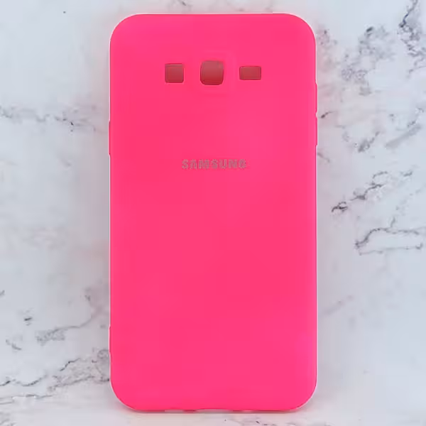 کاور سیلیکونی رنگی مدل TPN مناسب برای گوشی موبایل سامسونگ Galaxy J700 / J7 2015 - صورتی فسفری