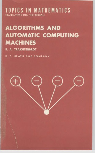خرید و دانلود نسخه کامل کتاب Algorithms and Automatic Computing Machines