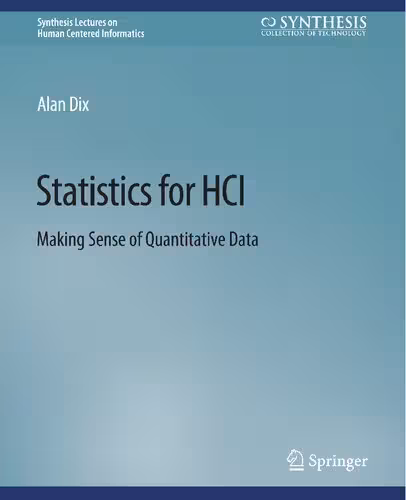 خرید و دانلود نسخه کامل کتاب Statistics for HCI: Making Sense of Quantitative Data