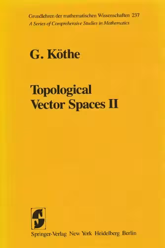 خرید و دانلود نسخه کامل کتاب Topological Vector Spaces II
