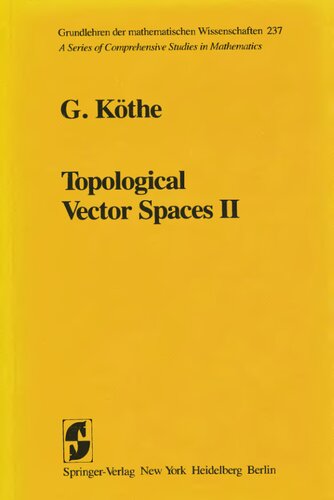 خرید و دانلود نسخه کامل کتاب Topological Vector Spaces II