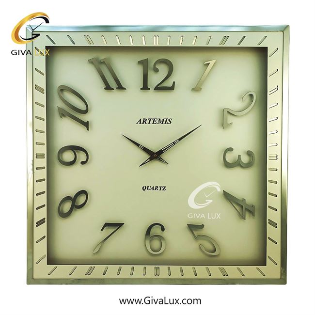 ساعت دیواری اورجینال آرتمیس آلیاژ فلزی نقره ای| کد رفرنس 90018، مدل: 2038SilverWhite