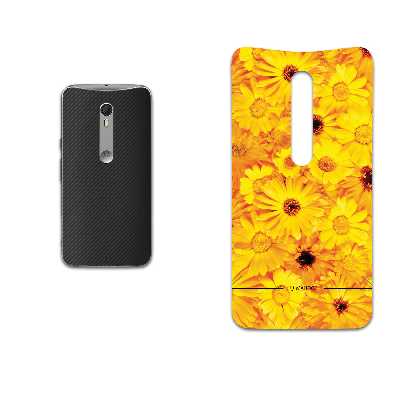 برچسب پوششی ماهوت مدل Yellow-Flower مناسب برای گوشی موبایل موتورولا Moto X Style
