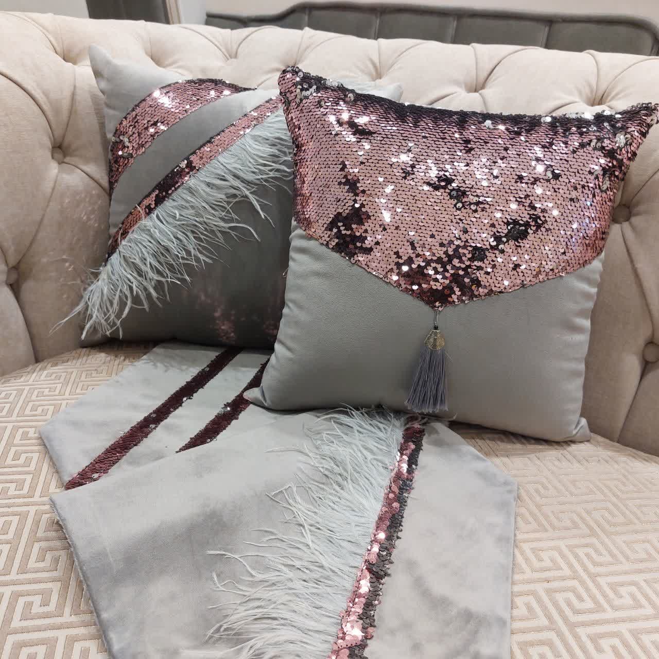 ست کوسن پاکت نامه و ترکیبی به همراه رومیزی در رنگبندی دلخواه