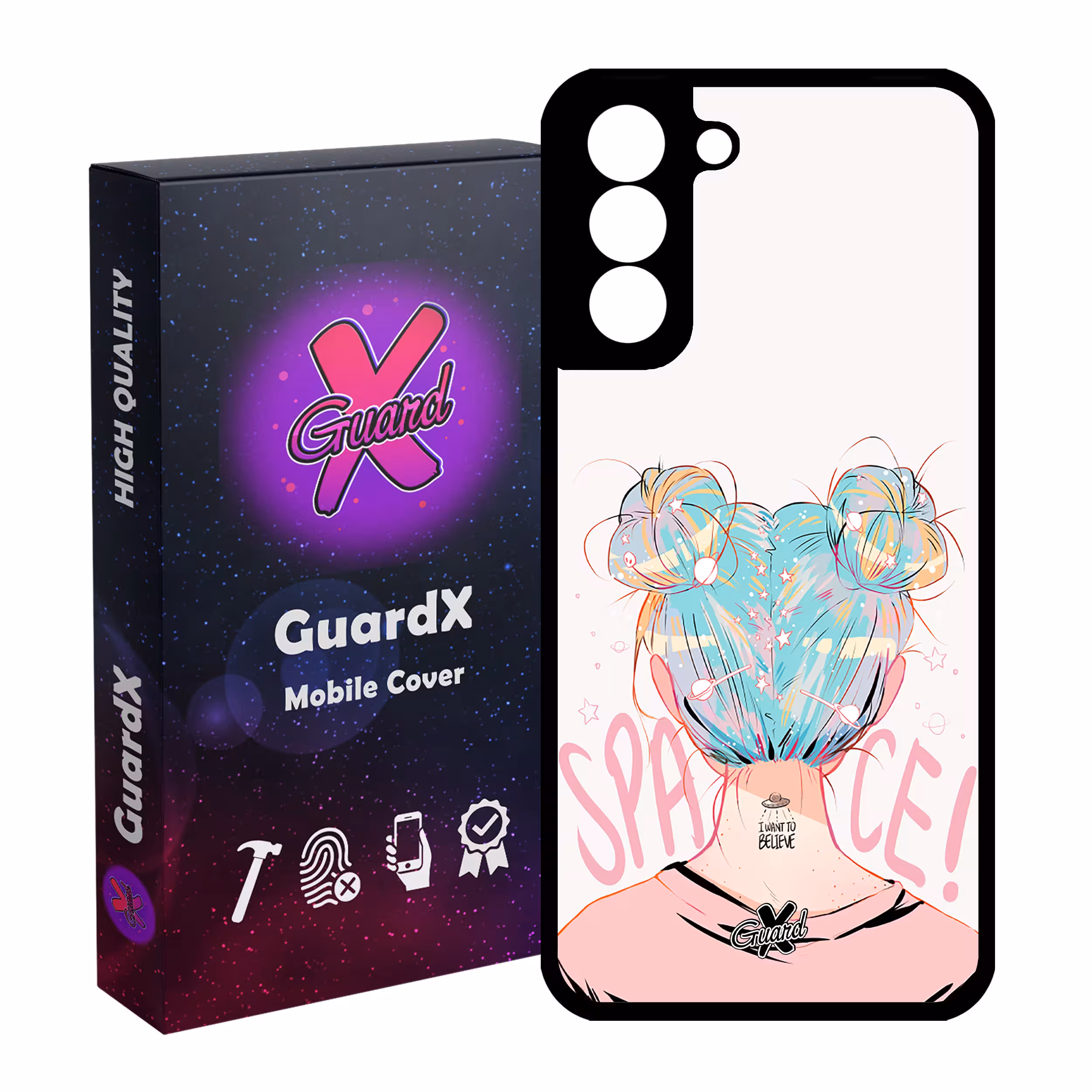 کاور گارد ایکس طرح دختر مدل Glass10198 مناسب برای گوشی موبایل سامسونگ Galaxy S21 FE