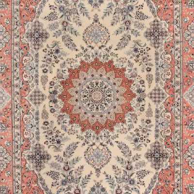 فرش دستباف 6 متری نایین مدل لچک ترنج کد 23 یک جفت