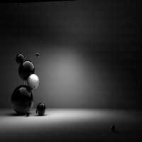 خرید و دانلود عکس Abstract توپ های سفید و سیاه سه بعدی | پیک فاکس | Pic Fox