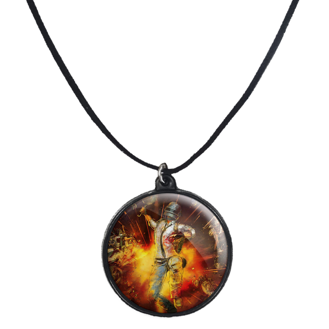 گردنبند پرمانه طرح PUBG کد pmb.28005 مدل دو طرفه