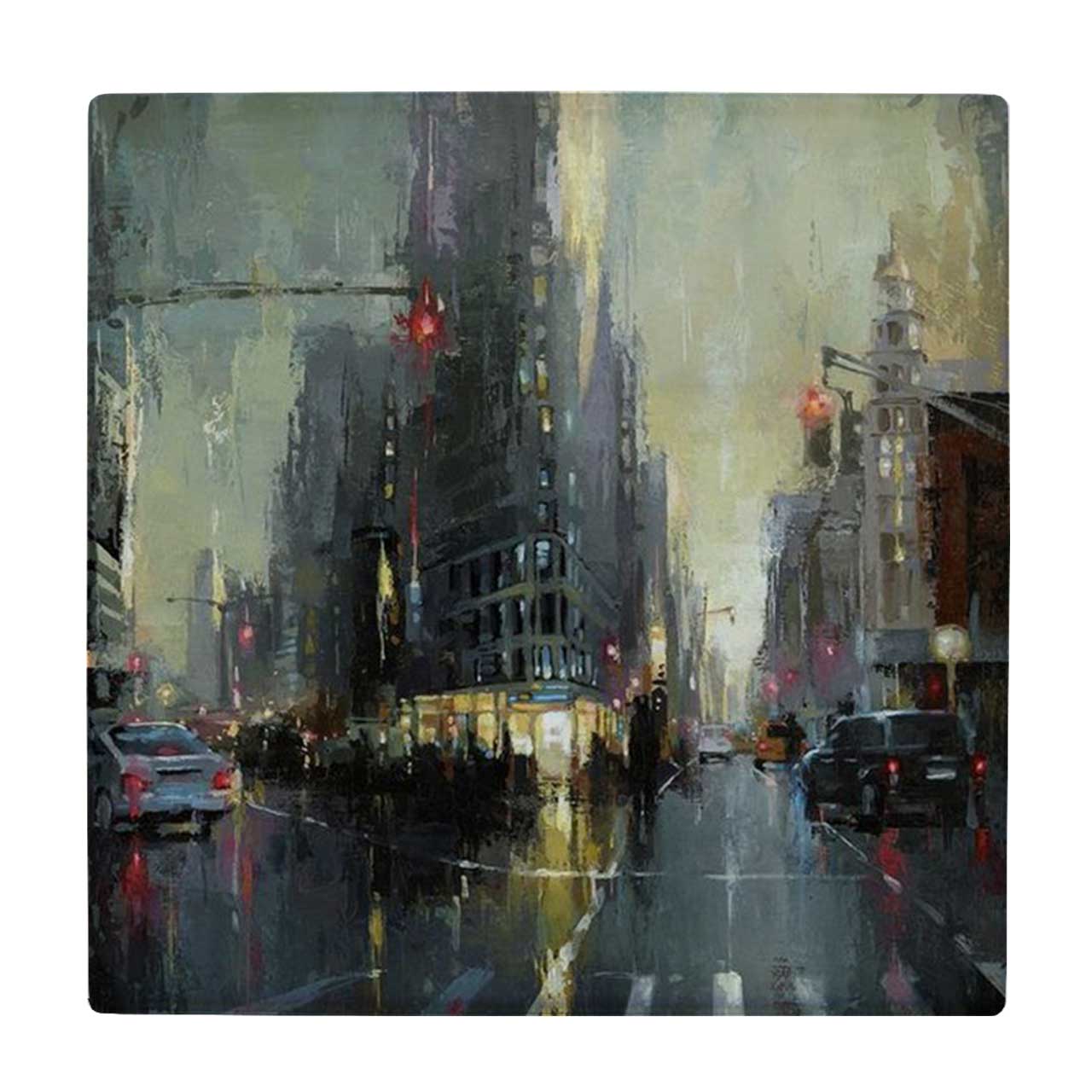 کاشی طرح نقاشی خیابان بارانی کد wk1812