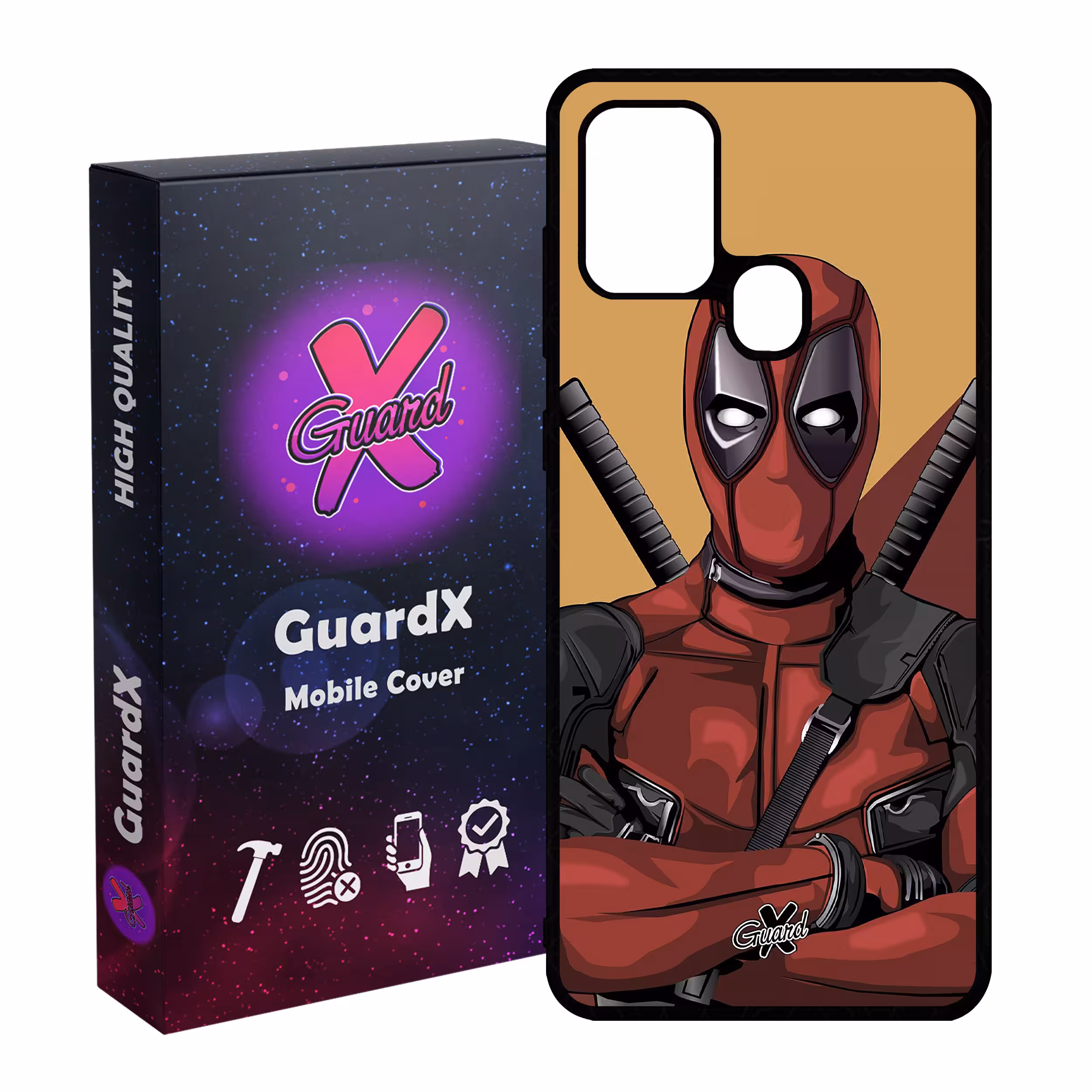 کاور گارد ایکس طرح Dead Pool مدل Glass10091 مناسب برای گوشی موبایل سامسونگ Galaxy A21s