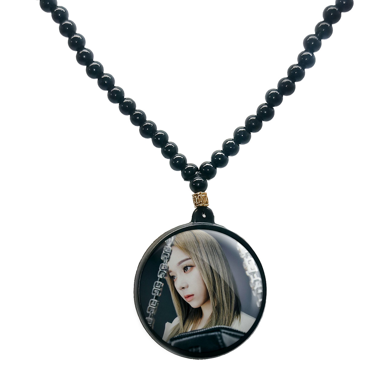 گردنبند پرمانه طرح aespa کد pmd.18544 مدل دو طرفه