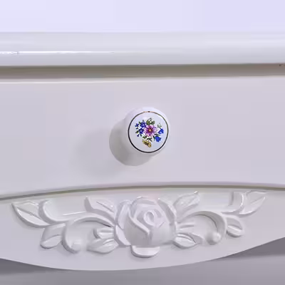 دستگیره کابینت مدل سرامیک گل تکپیچ بسته 2 عددی