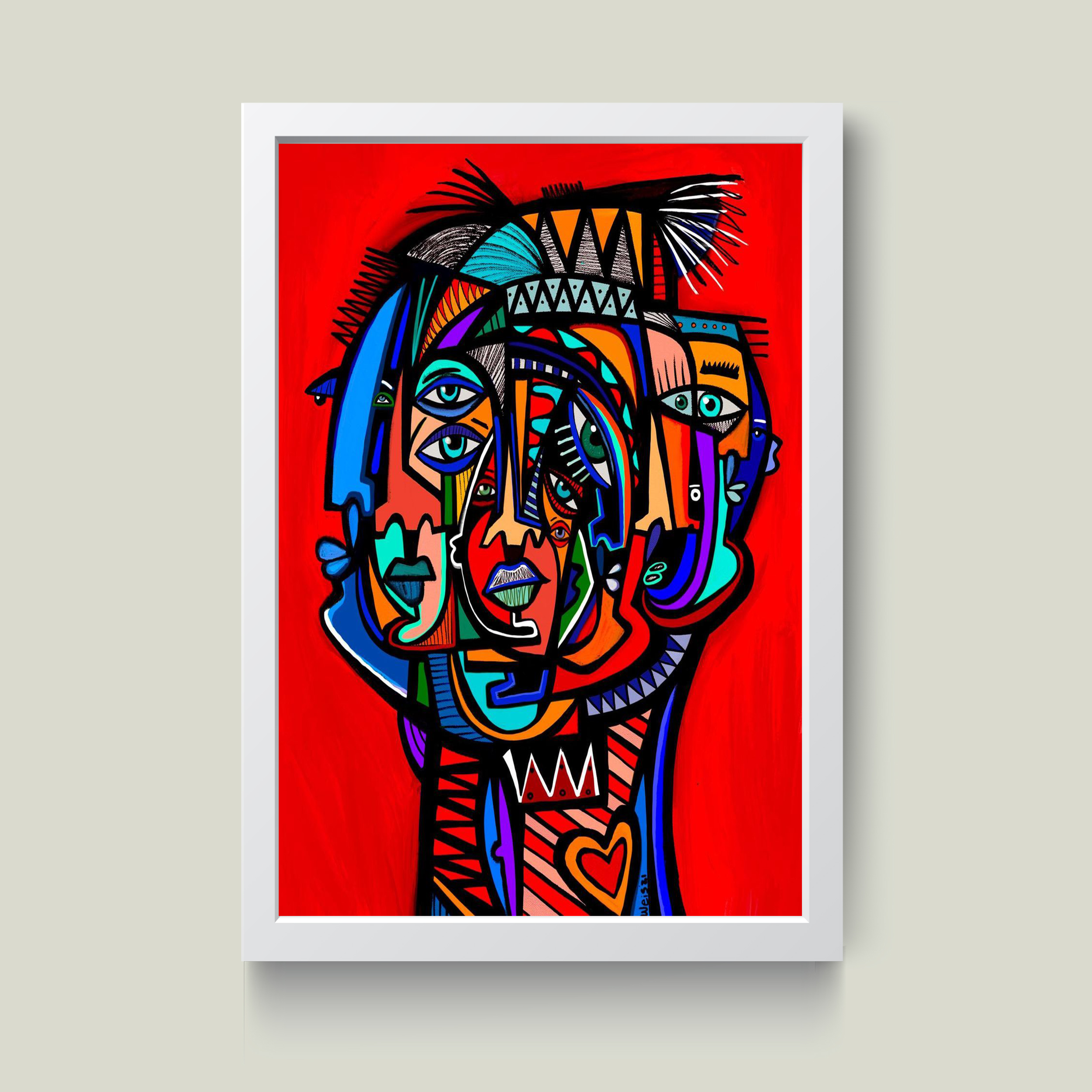 تابلو مدل دکوراتیو چهره در چهره کد G12-36