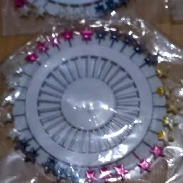 سنجاق ته گرد ستاره 5سانتی (بسته 30عددی)
