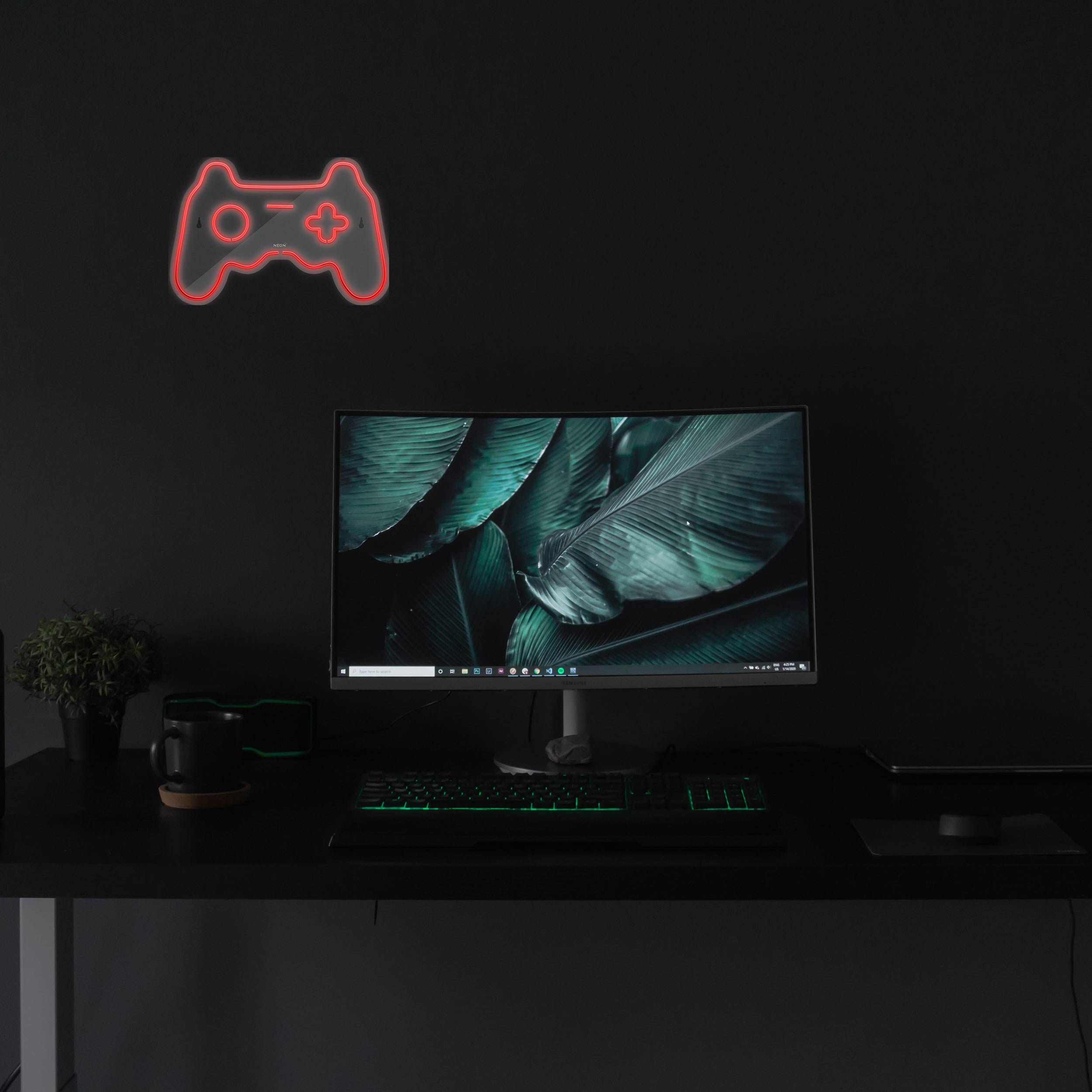 چراغ دیواری نئون دیزاین طرح Game-Controller