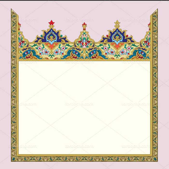 وکتور سرلوحه تذهیب | گرافیک با طعم تربچه