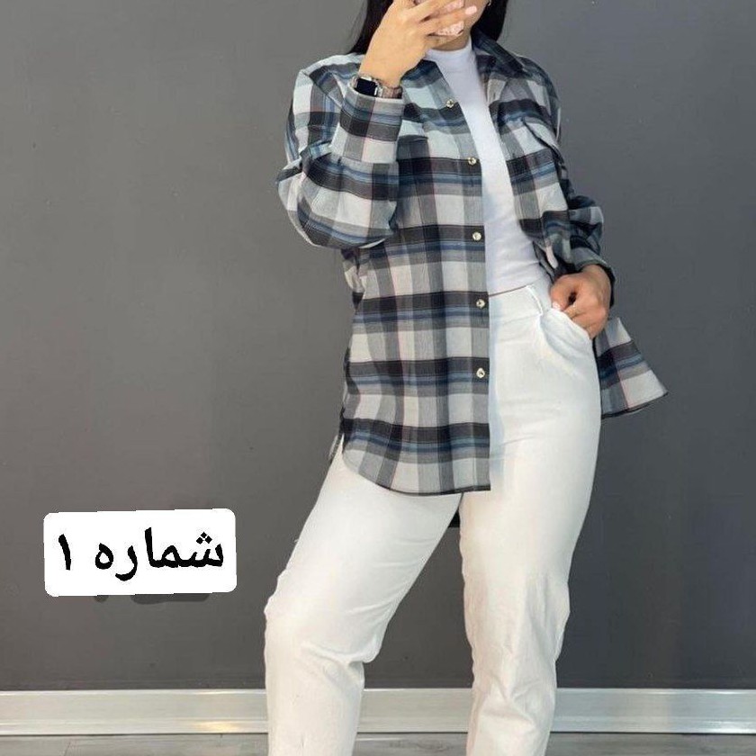 مانتو چهارخونه جنس نخ پنبه حراج