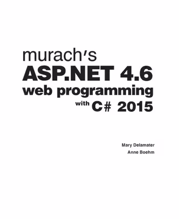 خرید و دانلود نسخه کامل کتاب Murach’s ASP.NET 4.6 web programming with C♯ 2015