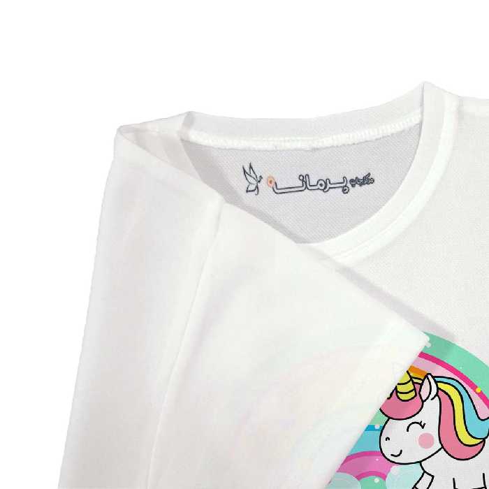 تی شرت بچگانه پرمانه طرح یونیکورن کد pmt.3305
