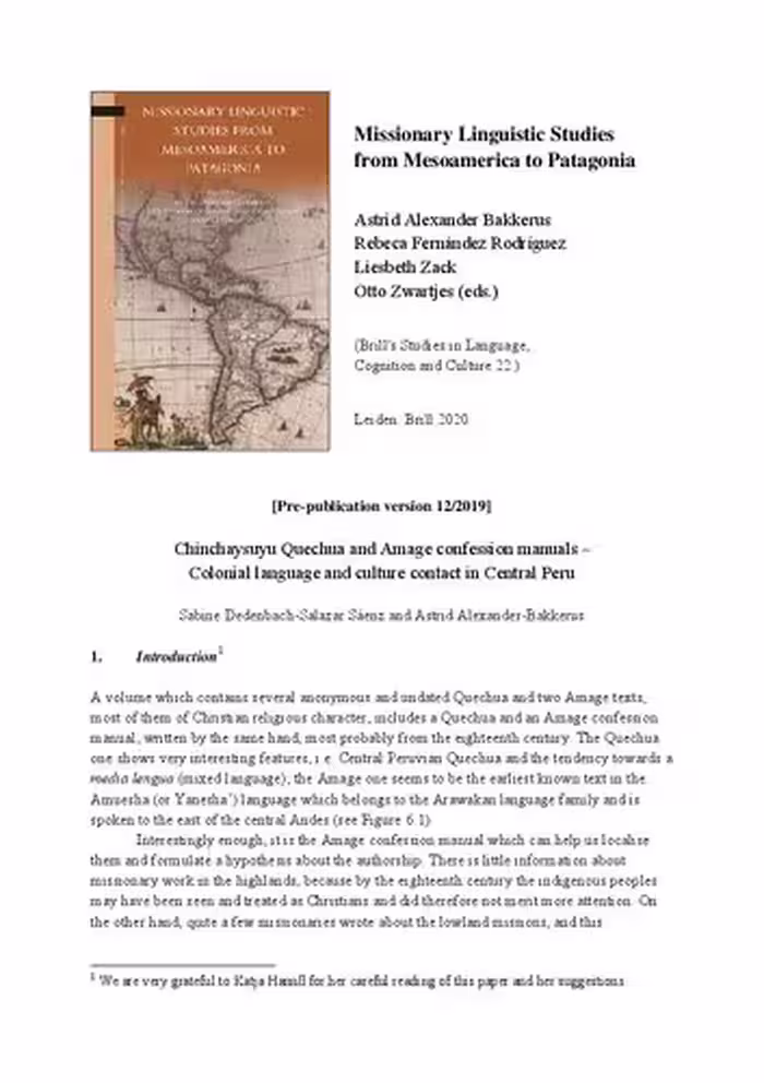 خرید و دانلود نسخه کامل کتاب Chinchaysuyu Quechua and Amage confession manuals – Colonial language and culture contact in Central Peru