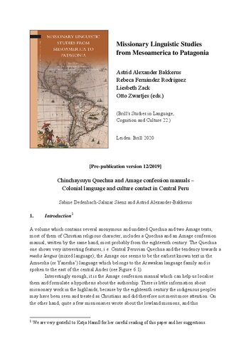 خرید و دانلود نسخه کامل کتاب Chinchaysuyu Quechua and Amage confession manuals – Colonial language and culture contact in Central Peru