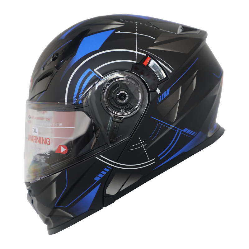کلاه کاسکت ردلاین مدل 939_MATT BLACK_Blue Time | کالا مکس