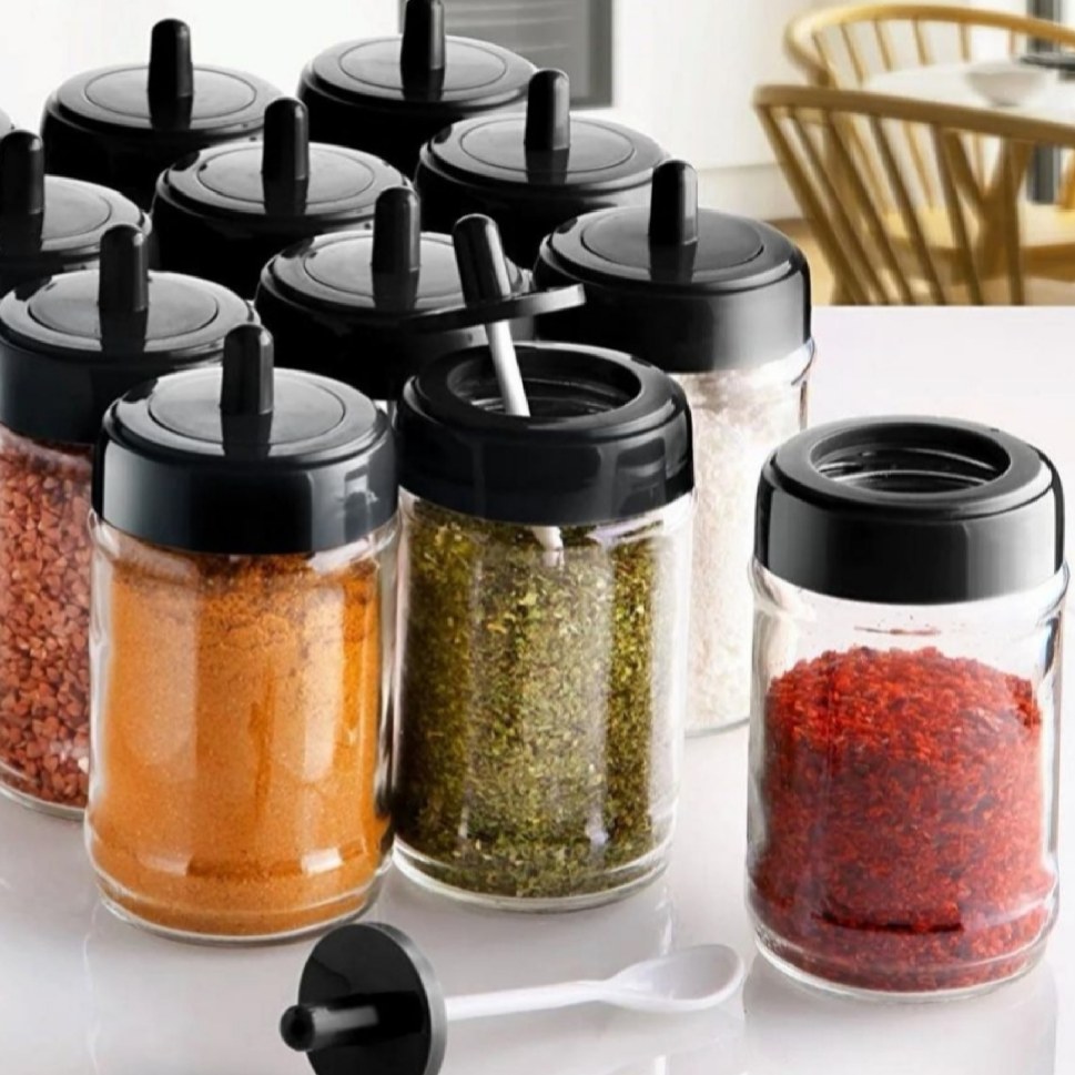 ست ادویه شیشه ای ترک