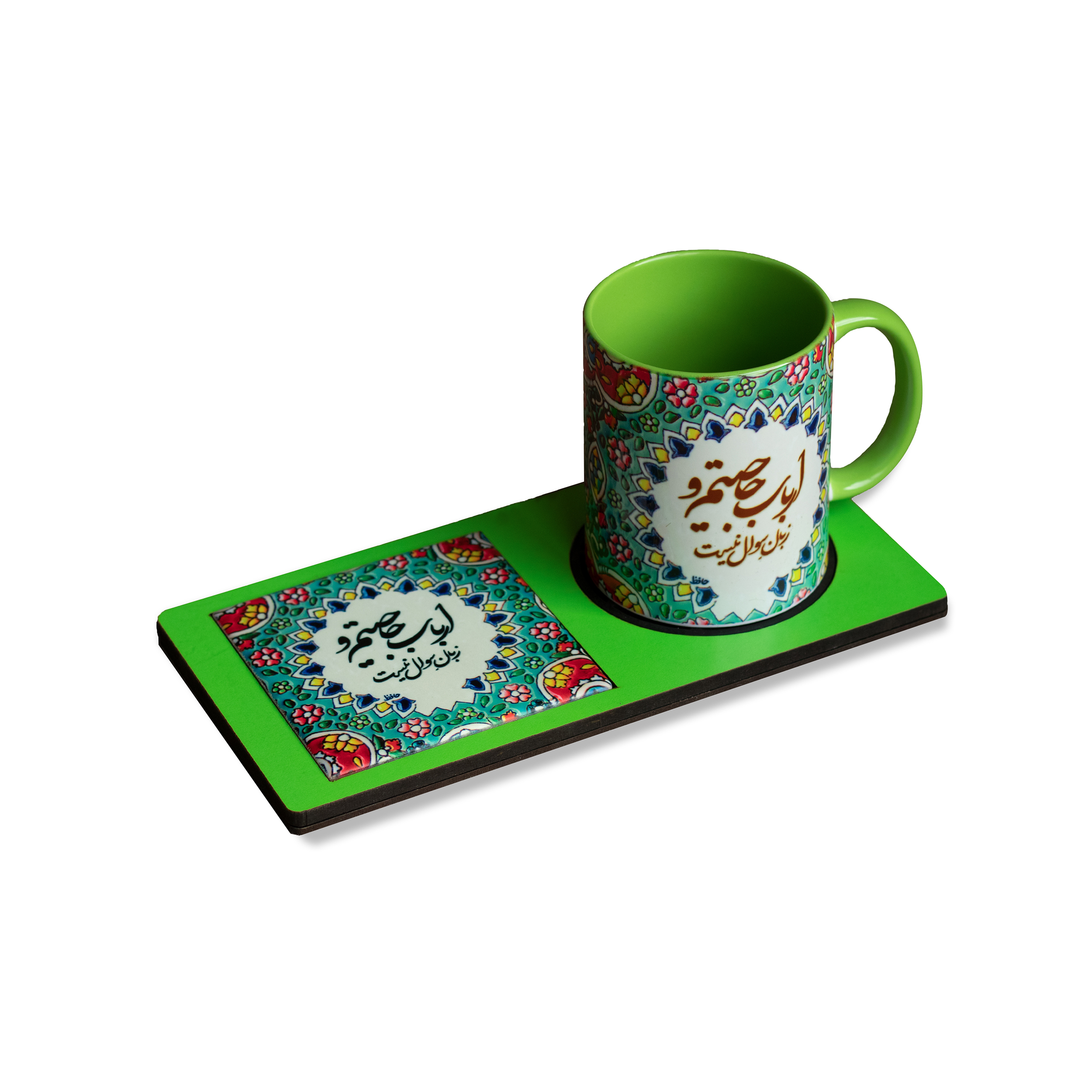 ماگ طرح ارباب حاجت به همراه زیر لیوانی