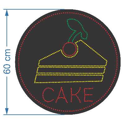 تابلو ال ای دی آیاز مدل کیک کد 652