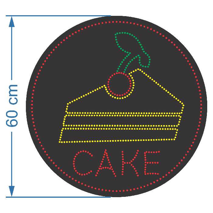 تابلو ال ای دی آیاز مدل کیک کد 652