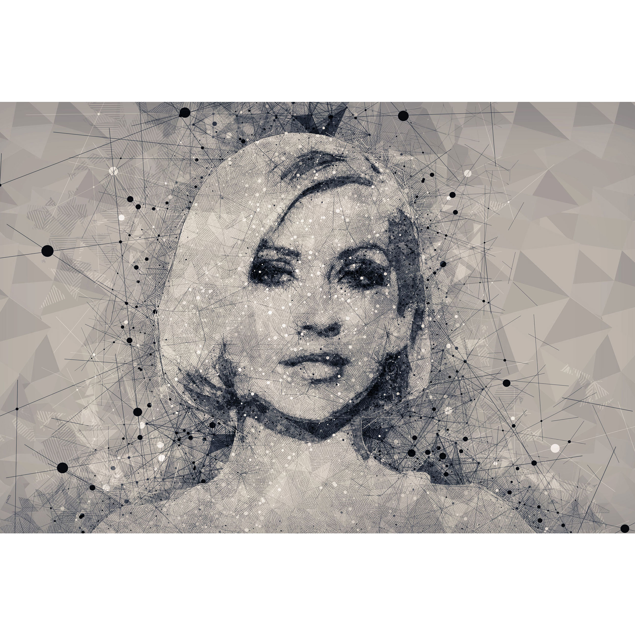 تابلو شاسی طرح پرتره دختر کریستینا آگیلرا مدل T1363