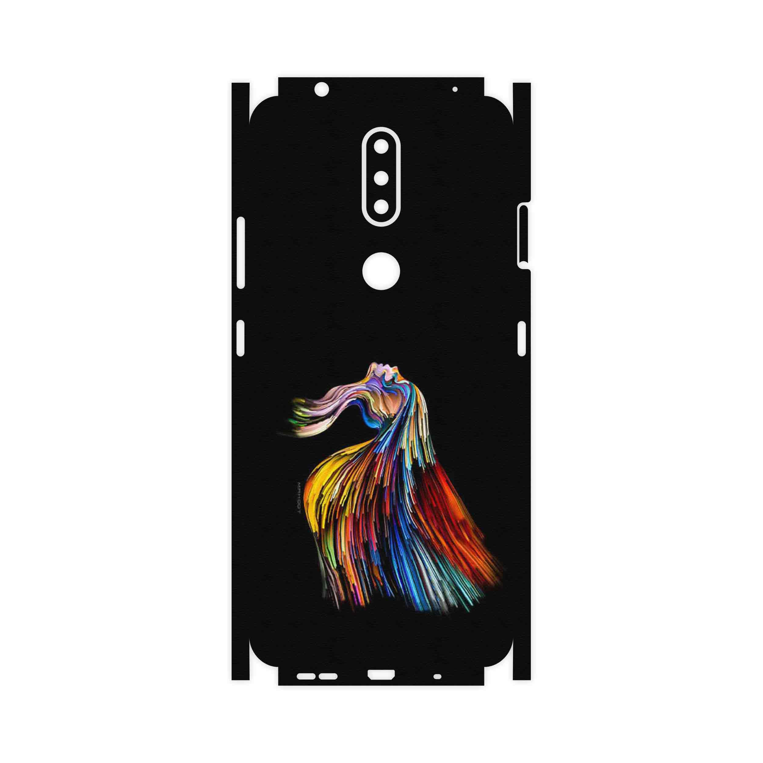 برچسب پوششی ماهوت مدل Rainbow Hair Digital Art-FullSkin مناسب برای گوشی موبایل نوکیا 2.4