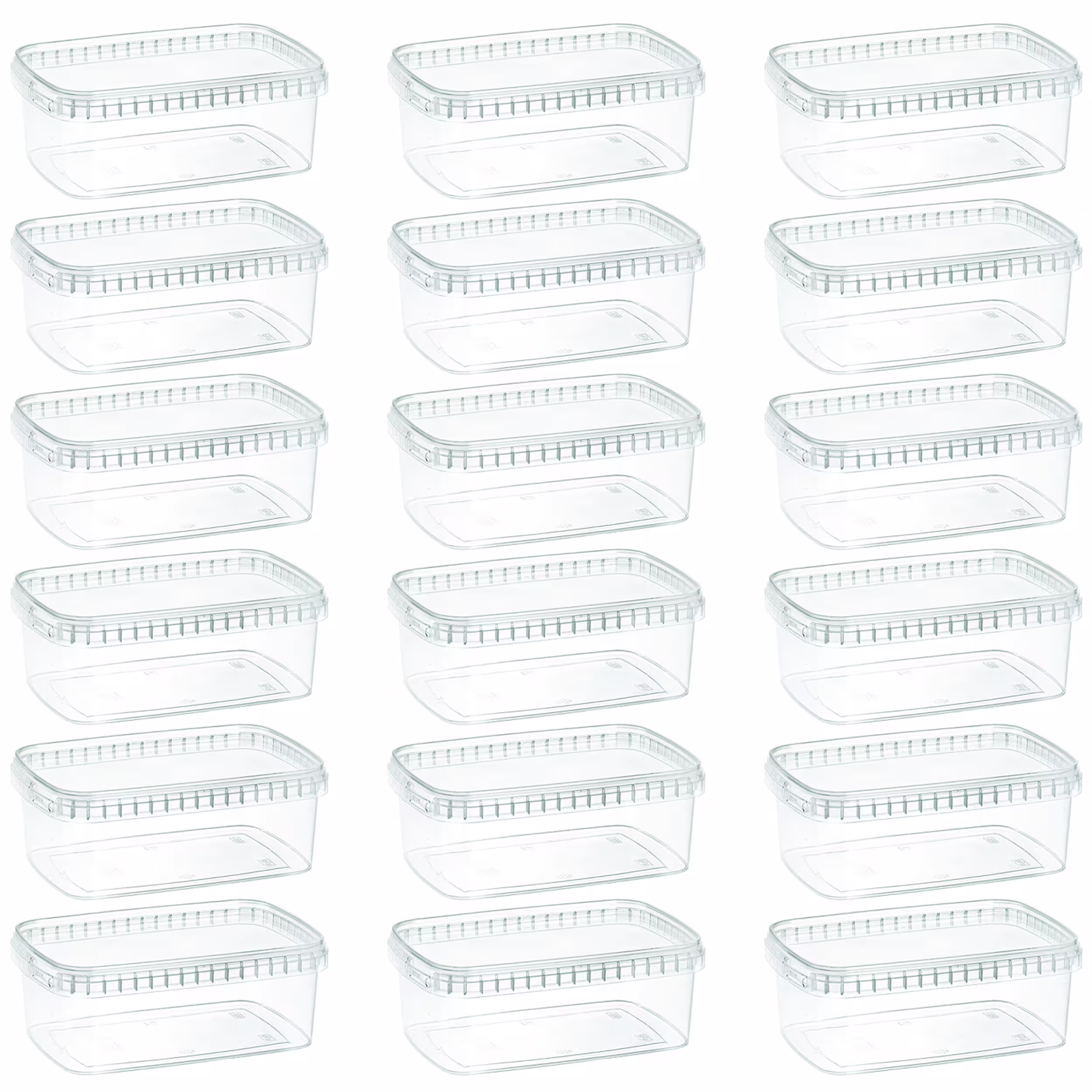 ظرف نگهدارنده طب پلاستیک مدل 1200C بسته 18 عددی 