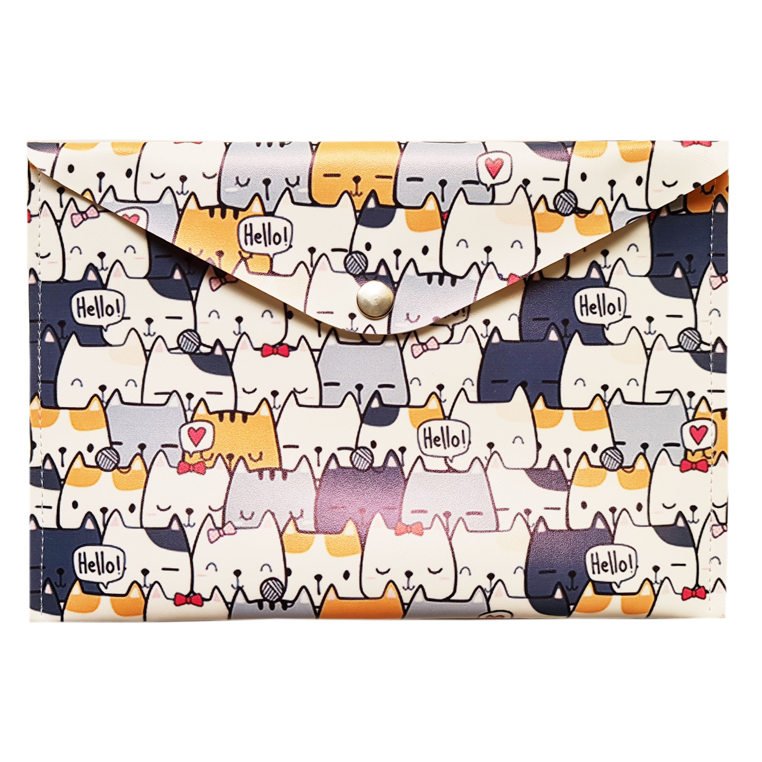 پوشه دکمه دار طرح گربه مدل LFA100521