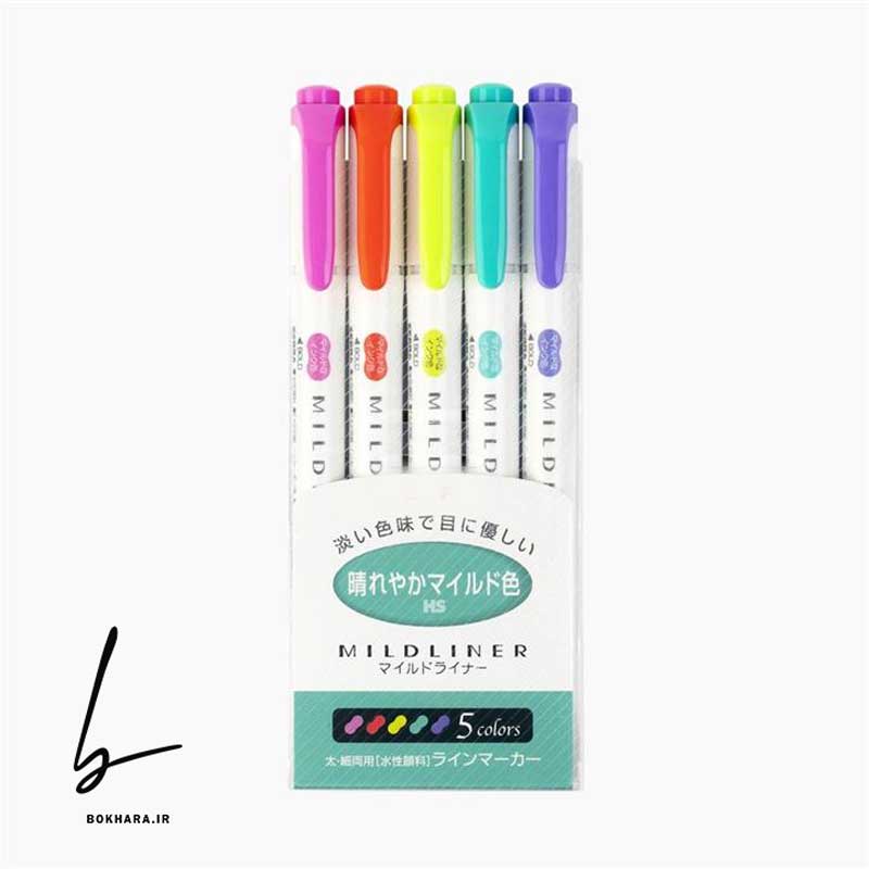 ماژیک هایلایتر دو سر shiyiwen مجموعه 5 عددی سری بهاری