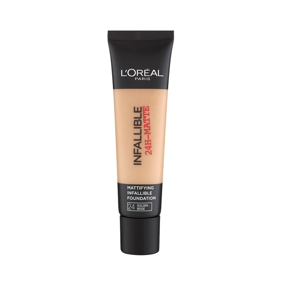 کرم پودر لورال تیوپی اینفالیبل 24H Matte شماره 24 گلدن بژ Loreal