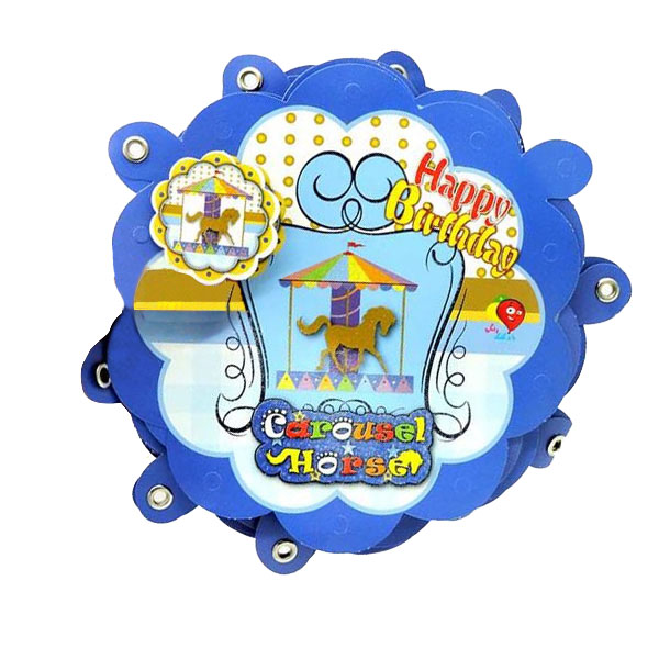 آویز تزیینی مدل گرد طرح کاروسل 