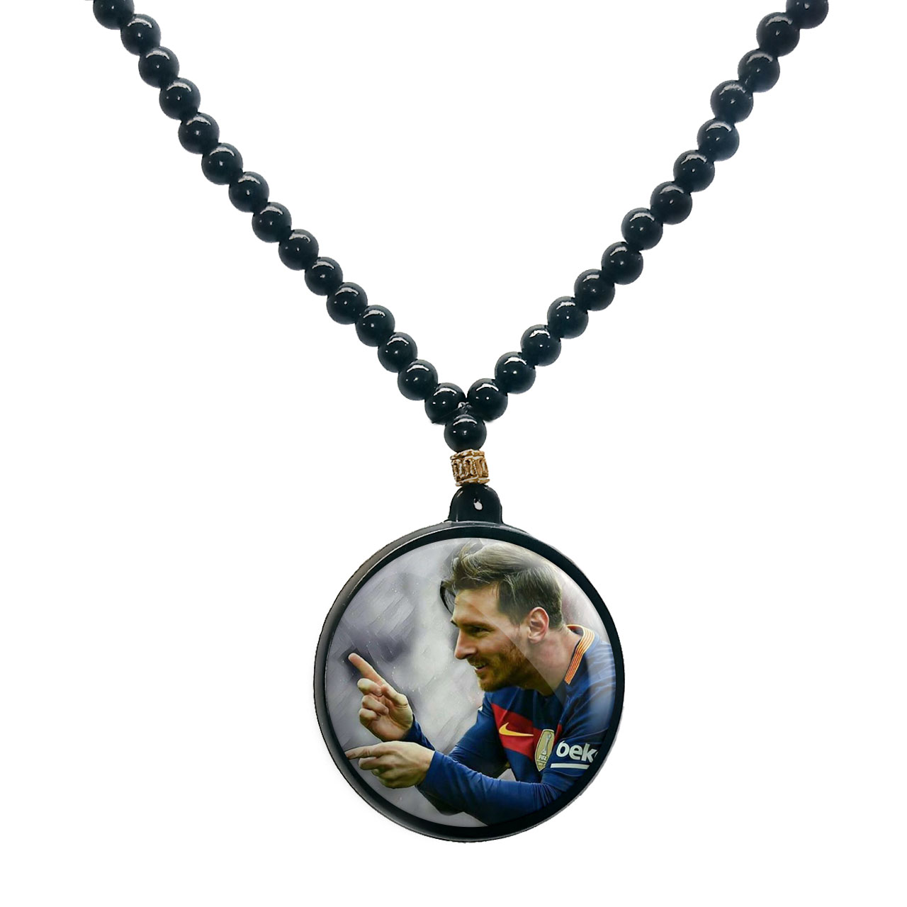 گردنبند پرمانه طرح مسی کد pmd.8642 مدل دو طرفه