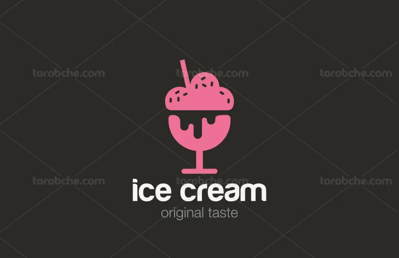 وکتور لوگو بستنی | گرافیک با طعم تربچه