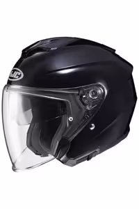 کلاه کاسکت موتورسیکلت مشکی I30 Half Halmet Metallic کوچک برند کره اچ جی سی HJC