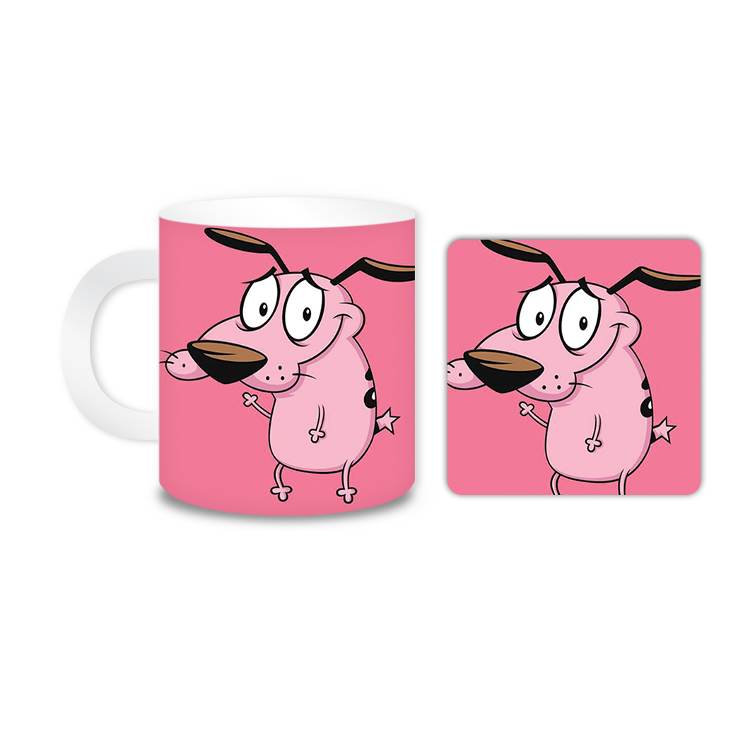 ماگ مدل سگ کد 1671 به همراه زیر لیوانی