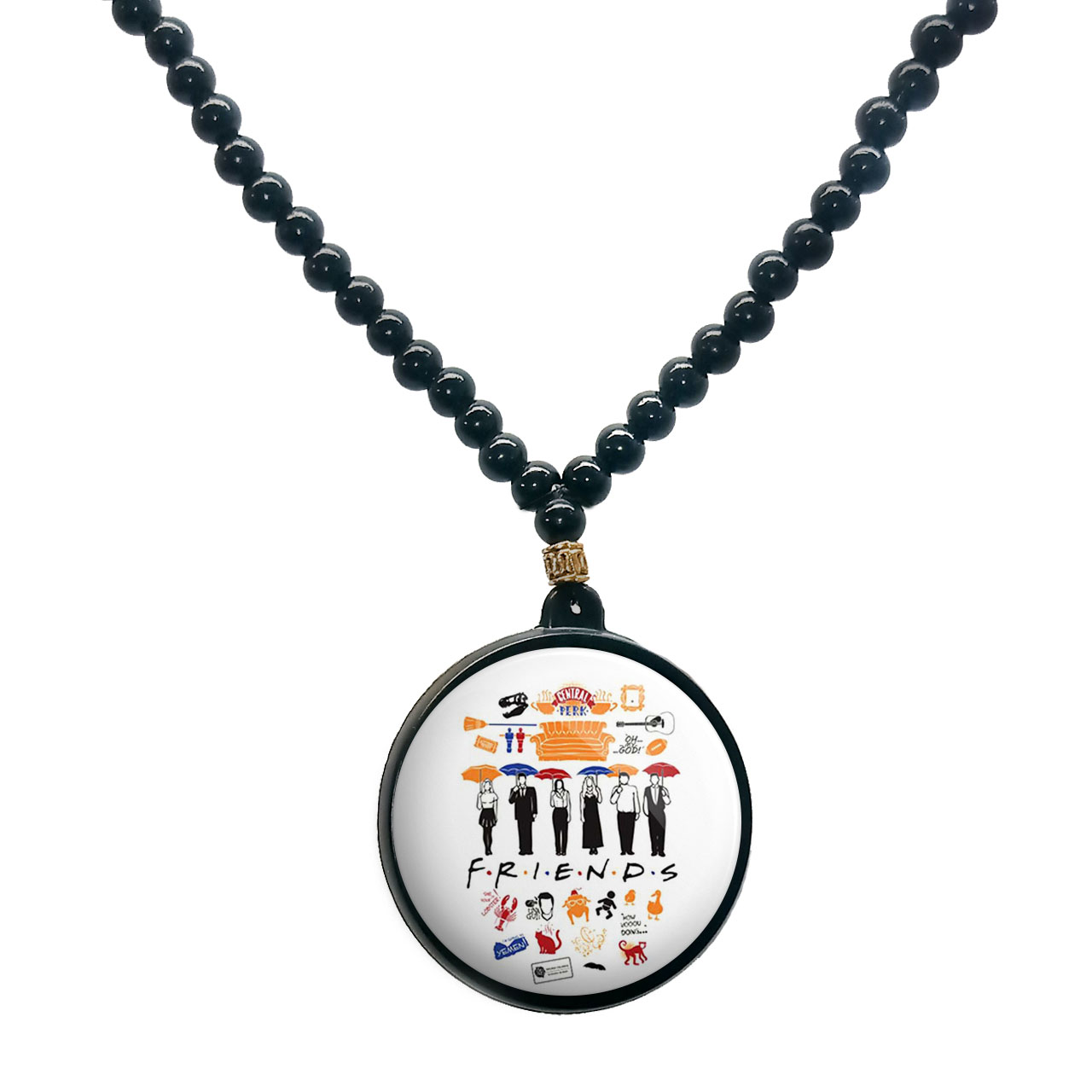 گردنبند پرمانه طرح فرندز کد pmd.8197 مدل دو طرفه