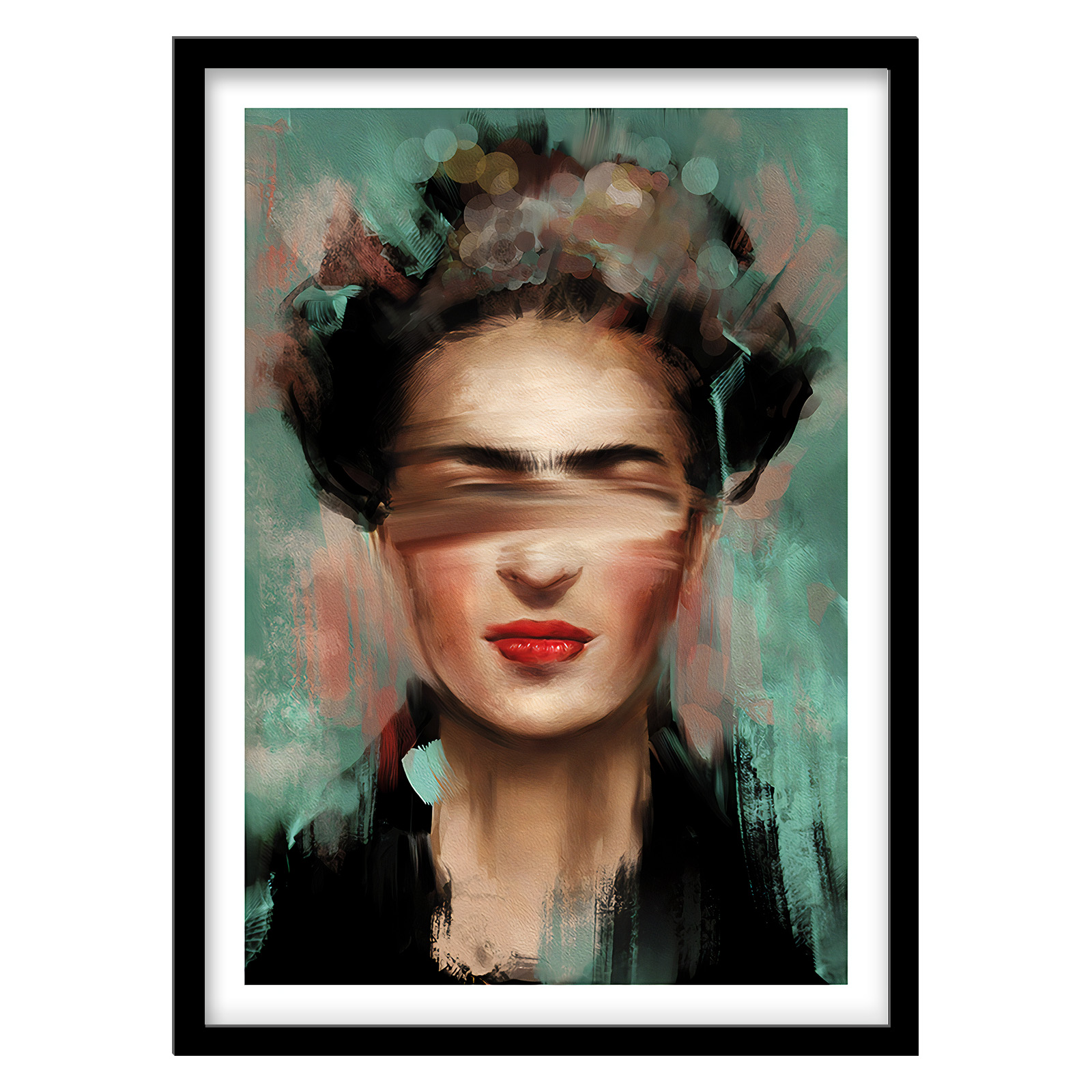 تابلو دکوراتیو فورنیمو مدل پرتره گرافیکال فریدا کالو کد 05288B