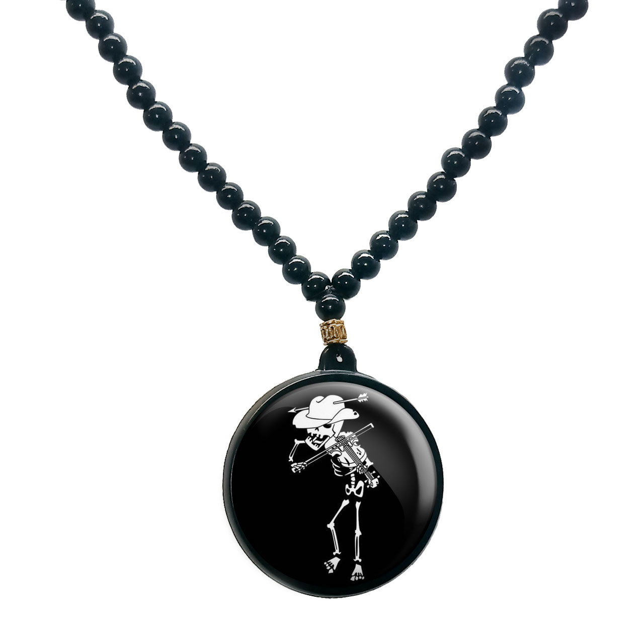 گردنبند پرمانه طرح اسکلت و خفن کد pmd.6133 مدل دو طرفه