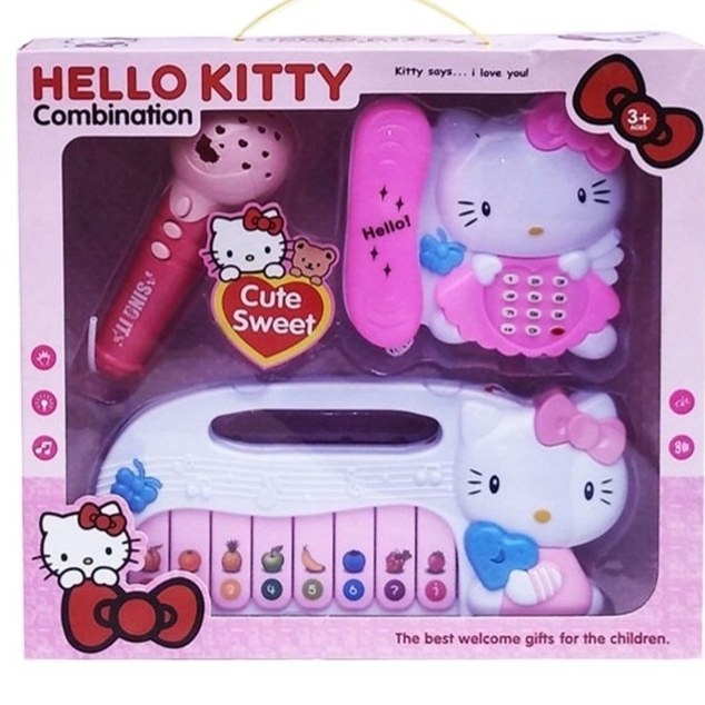اسباب بازی هلو کیتی  موزیکال ارگ . تلفن . میکروفن (3 تیکه)
