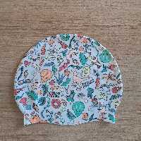 کلاه شنا  برند نابایجی  طرح دار  مناسب برای تمام سنین محصول دیکتلون فرانسه اصل